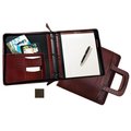 Raika 8in x 10in Zipper PortfoLio Binder with Insert Brown VI 181 BROWN